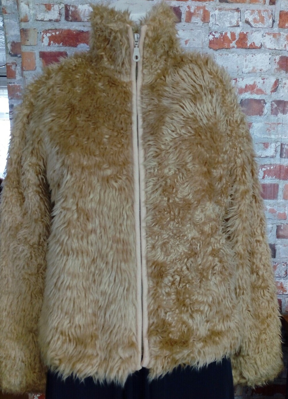 WOMENS AFINITI BROWN FAUX FUR JACKET UK S eBay