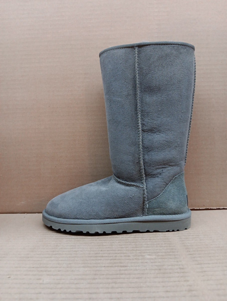 UGG W CLASSIC TALL 5815 グレー 7 UGG Australia Boots Women's 7 Gray Classic Tall II Shearling