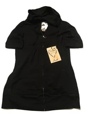 Love Stitch Women’s Zip Up Women’s Top Short Sleeve Shirt Size Small