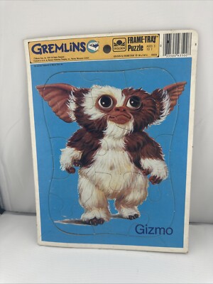 Gremlins Gizmo 12 Piece Tray Puzzle Vintage 1984 Golden Warner Bros USA
