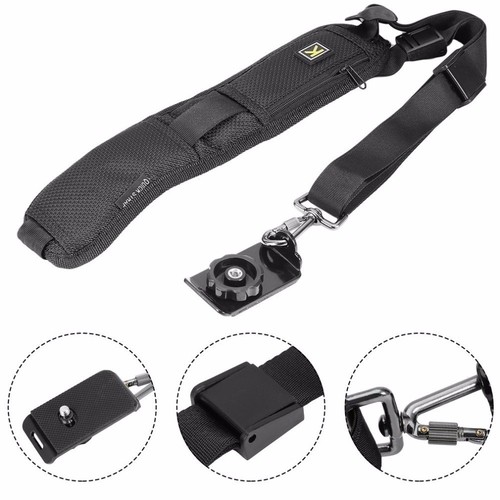JJC Tracolla A Sgancio Rapido Per Fotocamera Mirrorless E DSLR - Regolabile Con Piastra A Treppiede Arca-Swiss - Portata 90kg - Colore Blu - 3