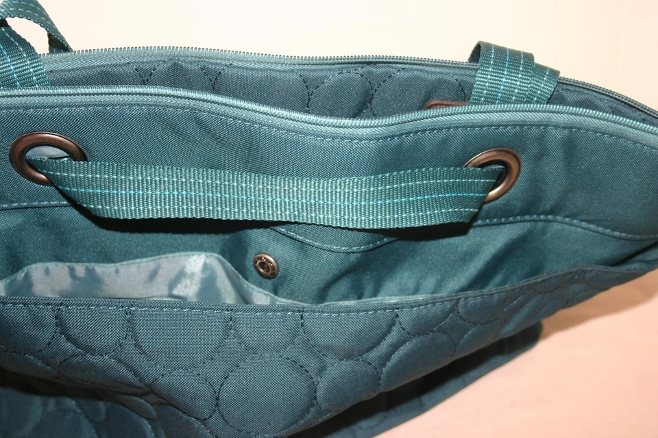 Bolso de Mano Thirty-One Brand Teal Acolchado B-158 Foto 3 de 4