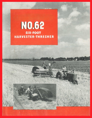 IH McCormick Deering No. 62 Harvester Thresher Brochure 6-Foot Combine Pull-Type