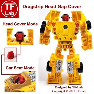 Head Cover/Seat Upgrade Kit Red for Legacy Deluxe Dragstrip Transformers TF-Lab