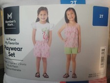 Member's Mark Girl's Infant/Toddler 4 Piece My Favorite Mix  Match Playwear Set