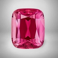 Pink Tourmaline Cushion Cut Gemstone 9.1 Cts - 16x12 mm Lustrous Loose Gem
