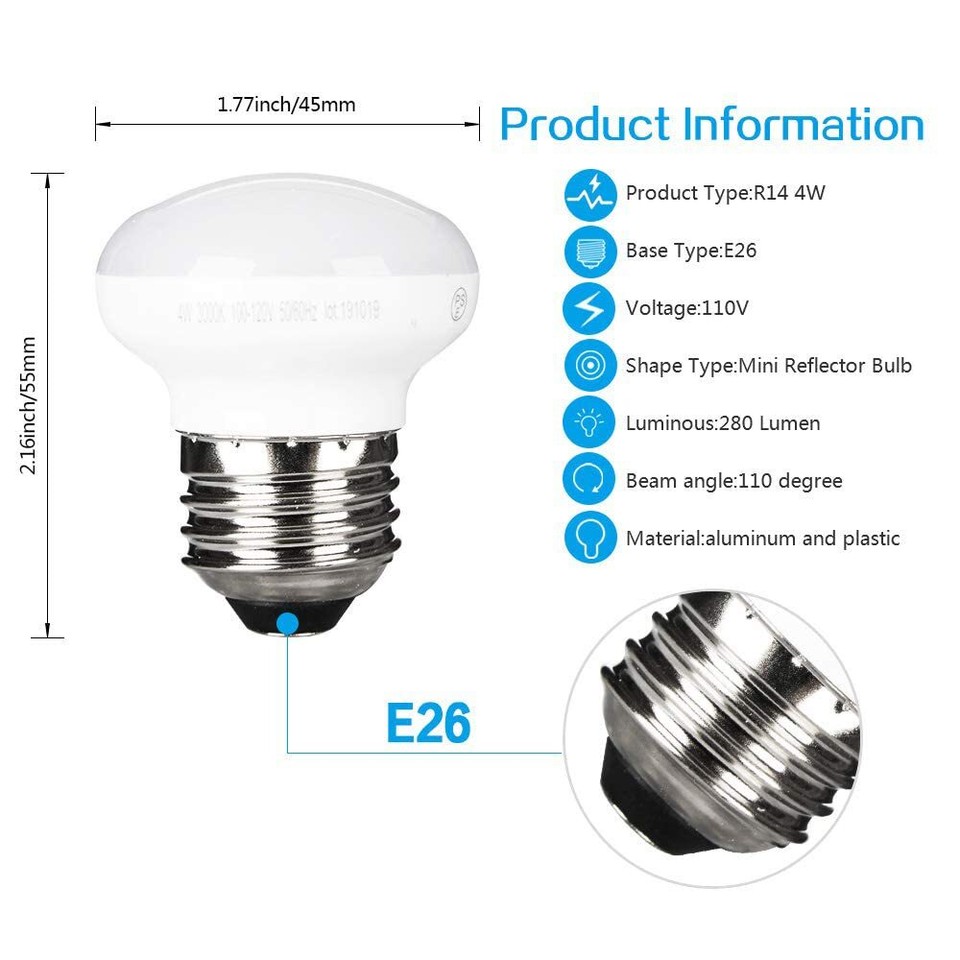China Light Bulbs, 4W(25W) Short Light Bulbs, R14 E26 Curio L... eBay