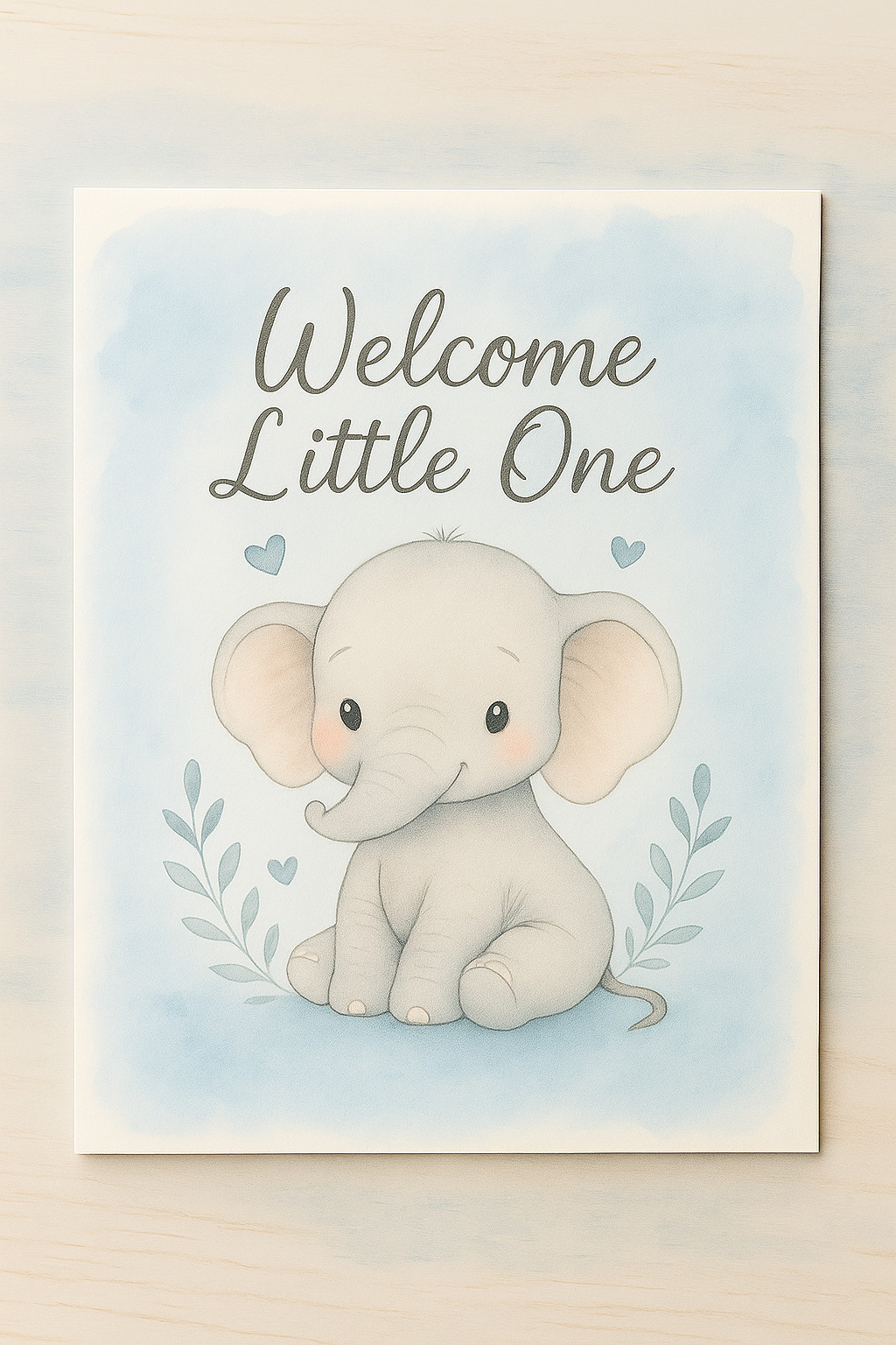 Große Karte zur Geburt – XL Glückwunsch Baby mit Umschlag personalisierbar Gruß