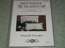 RARE NEW BRITTERCUP DESIGNS "PEACEFUL THOUGHTS" CROSS STITCH CHART PACK 2003