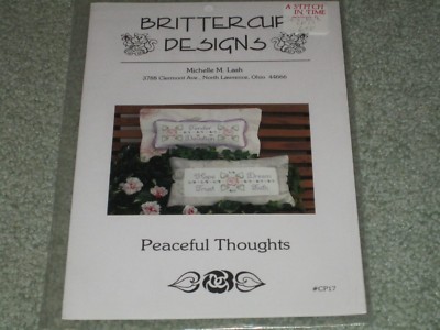 RARE NEW BRITTERCUP DESIGNS ''PEACEFUL THOUGHTS'' CROSS STITCH CHART PACK 2003