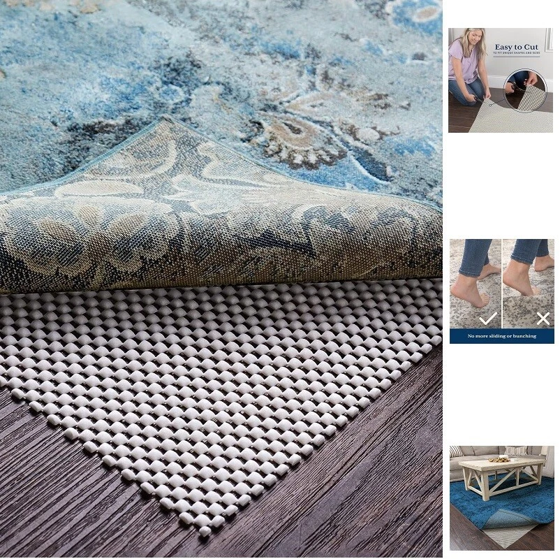 Veken 5x7 Rug Pad Gripper for Hardwood Floors, Non Slip Rug Pads for Area  Rugs, Thick Rug Grippers for Tile Floors, Under Carpet Anti Skid Mat, Keep