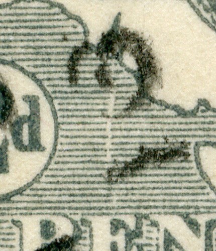 2d Roo Acsc 6(2)e~SG24 SLATE-GREY 2ND WMK *SCRATCH FROM E OF PENCE 2L28* VFU.
