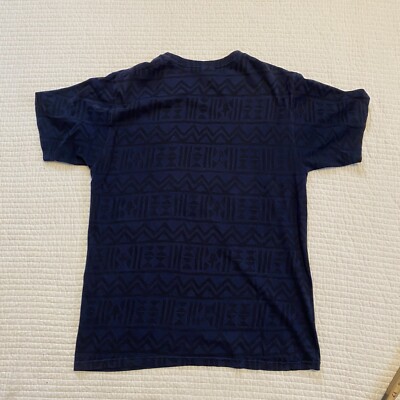 Stussy X A Tribe Called Quest Medium M Tribal Pattern Shirt Navy