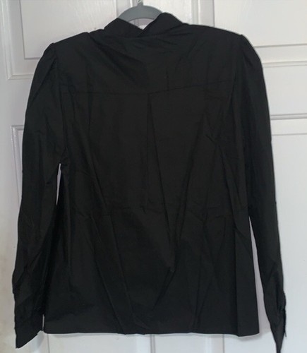 New WALTER BAKER Sia Top, Black 100% Cotton Poplin NWT $148 Large - Picture 10 of 12