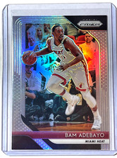 2018-19 PANINI PRIZM BASKETBALL BASE BAM ADEBAYO SILVER HOLO MIAMI HEAT