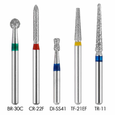5 Zahnarzt Diamant Bohrer Schleif Fräs Präparation Dental High speed Turbine