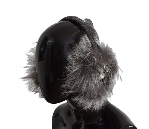 【VIP価格】DOLCE & GABBANA Black Weasel Fur Wrap Hat Dolce & Gabbana Black Weasel Fur Whole Head Wrap Women's Hat
