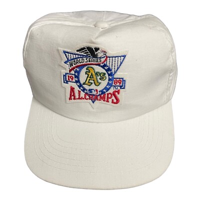 1989 World Series Champions Oakland Athletics Snapback Hat Youngan Cap Sewn Logo
