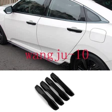 Black Exterior Door Handles Bowl Cover Trim For Honda Civic SI Sedan 2022-2023 J