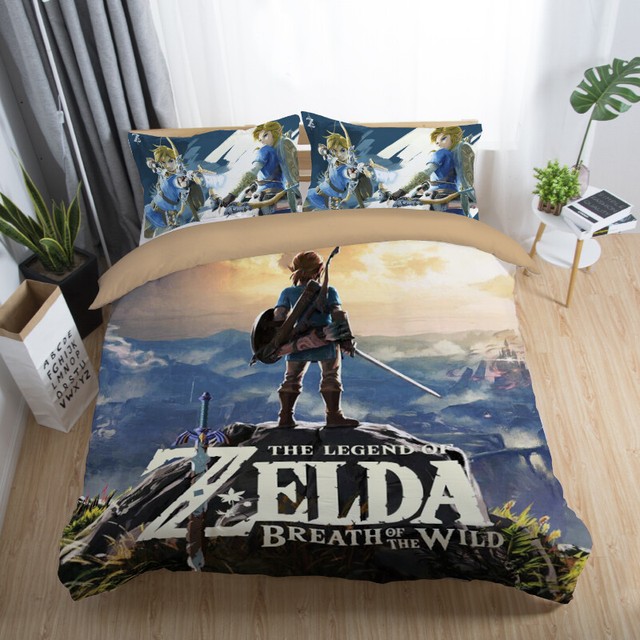 3d The Legend Of Zelda Bedding Set Duvet Cover Pillowcase Zip