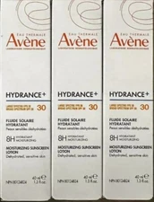 LOT OF 3 Avene Hydrance+ SPF 30 Moisturizing Lotion EXP: 12/2025