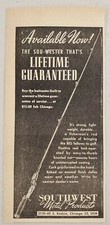 1946 Print Ad Sou-Wester Baitcasting Fishing Rods Southwest Metal Chicago,IL