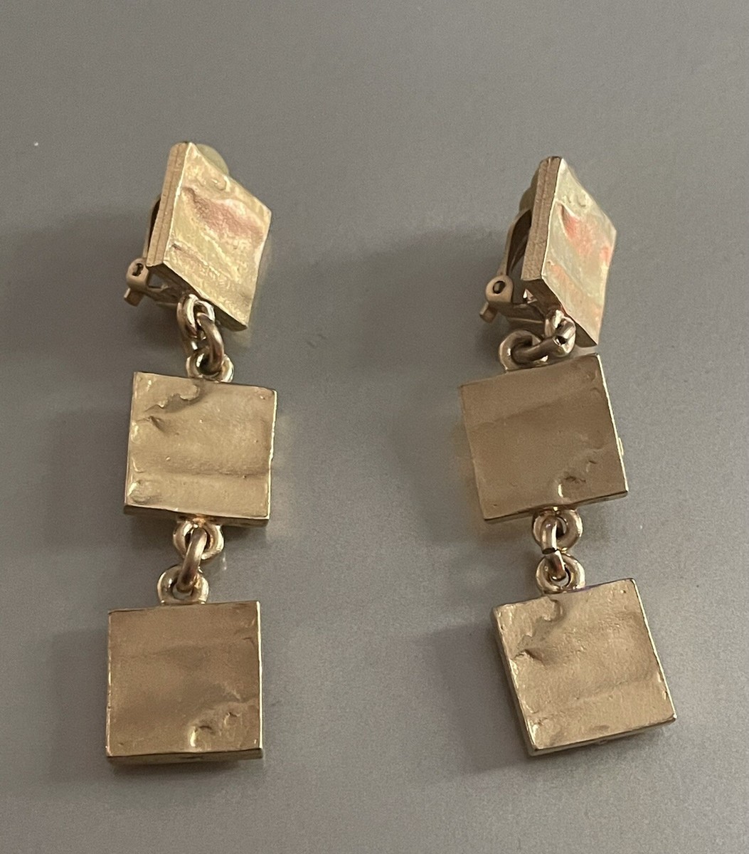 Lot De Bijoux Vintage : Broche Et Boucles D'oreilles - Marques Scherrer, Dolce Vita - Motif Biche - Occasion