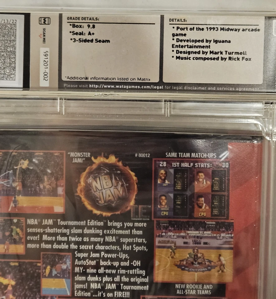 NBA Jam T.E. (Sega Genesis, 1995) Wata 9.8 A+ NOT VGA OR CGC - GEM MINT 🔥 - Image 4 of 4
