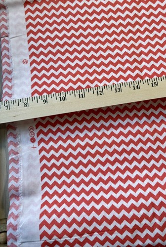 Dark Coral Small Chevron Print Cotton Fabric By The Yard Joann - Picture 3 of 3