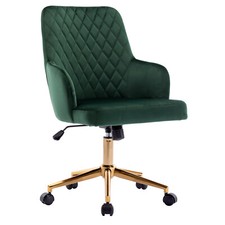 Duhome Velvet Home Office Chair Adjustable Swivel Upholstered Desk Chair