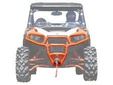 SuperATV Heavy Duty Orange Front Bumper for Polaris General/See Fitment