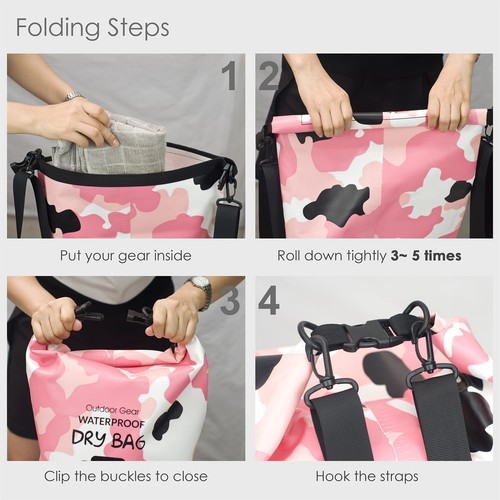 Waterproof Dry Bag Backpack 5L/10L/20L/30L/40L, Roll Top Floating Waterproof ... - Picture 4 of 9