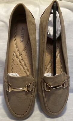 Just Fab Jaidenn Taupe Loafers Flats Size 11