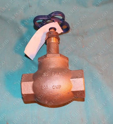 Nibco T-211-Y Bronzo 1-1/4 Valvola a globo filettata 125 SWP NL2K00B disco 1,25" PTFE - Foto 2 di 3