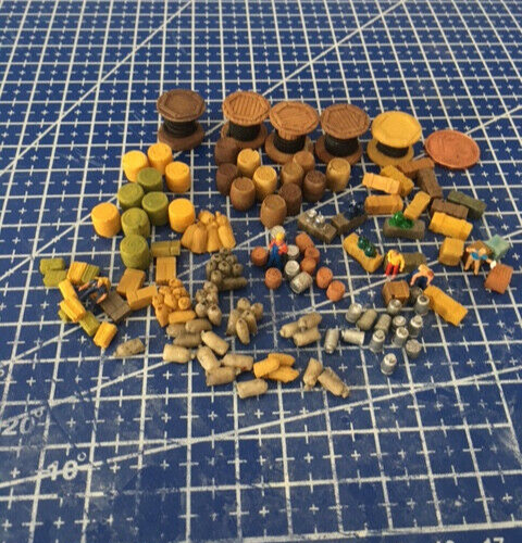Chargements peints à la main à l'échelle N 1/160 pour décor miniature