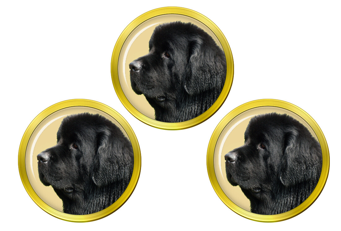 Newfoundland Dog Golf Ball Markers