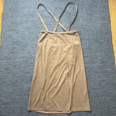 brown suede pinafore dress Button Up Suede Pinafore Dress (4 Colors) Brown + Khaki Blouse 2 / S