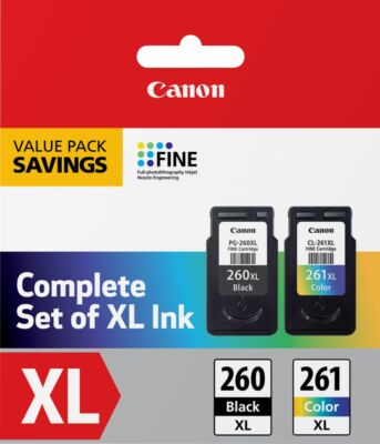 Original Canon PG 260 CL 261 black color ink Cartridges 260XL