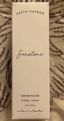 Earth Harbor Sunstone Hair Revive Elixir ~  1oz ~ Seaweed & Jasmine New Sealed