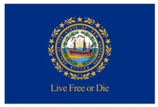 New Hampshire Flag Sticker Decal F763