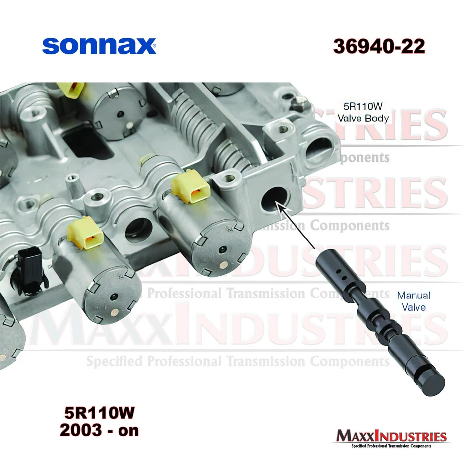 Válvula manual de transmisión Sonnax 36940-22 tamaño estándar apta para Ford 5R110W  Foto 3 de 4