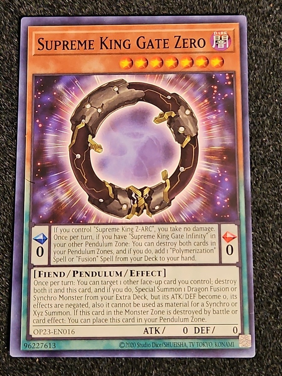 Yugioh Supreme King Gate Zero Common Unlimited NM OP23-EN016 Yugioh Supreme King Gate Zero Common Unlimited NM OP23-EN016