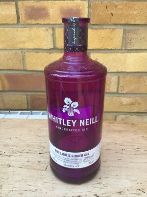 Empty Whitley Neill Gin Bottle Rhubarb And Ginger