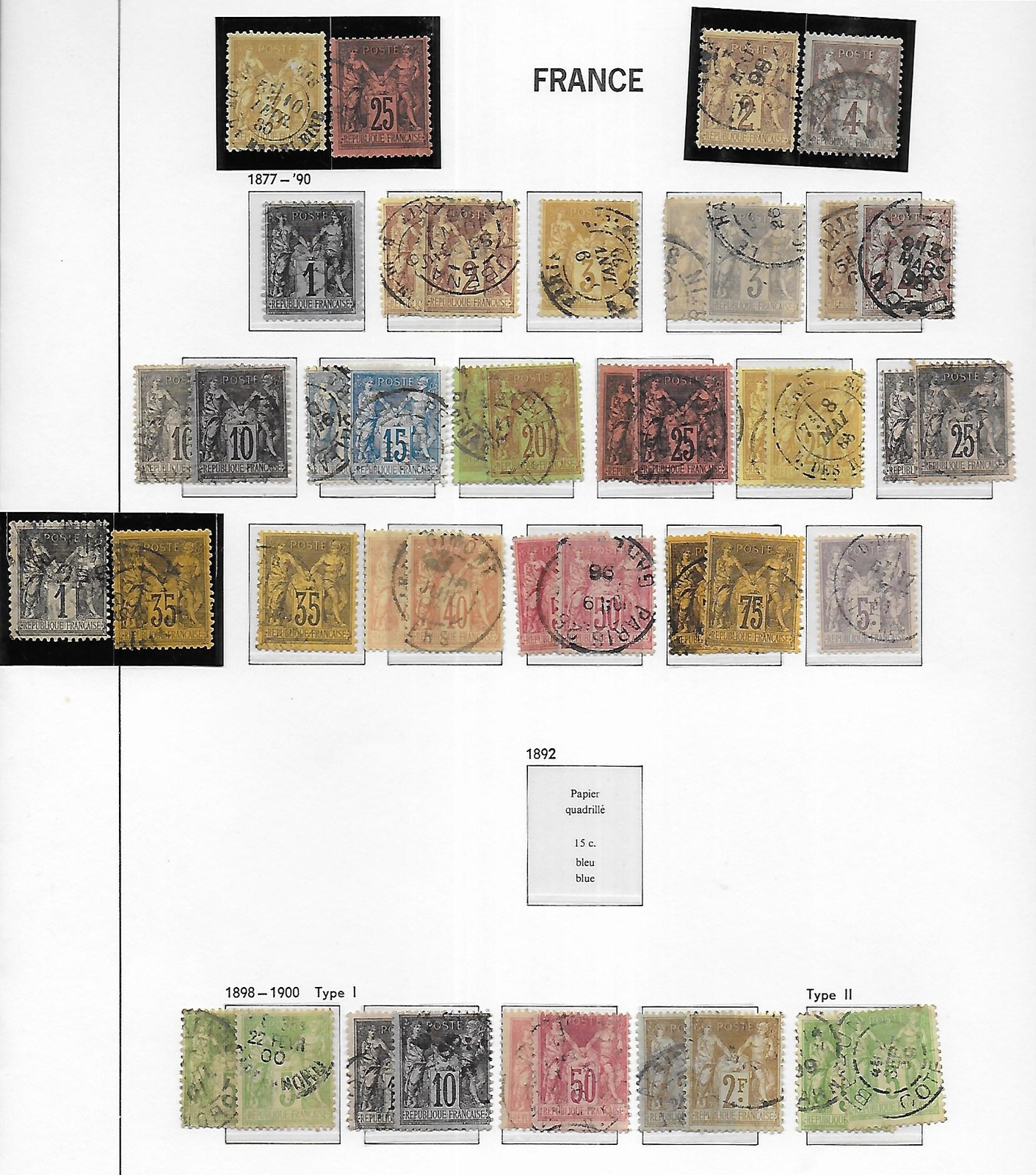 France stamps 1877 Collection of 44 CLASSIC stamps HIGH VALUE! eBay