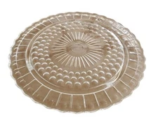 Glass Cake Plate Only Round Replacement 10” Inner Rim 11.25” Total Diameter 