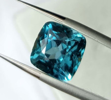 8 Ct Natural Montana Sapphire Square Cut Certified Loose Gemstone Green Stone