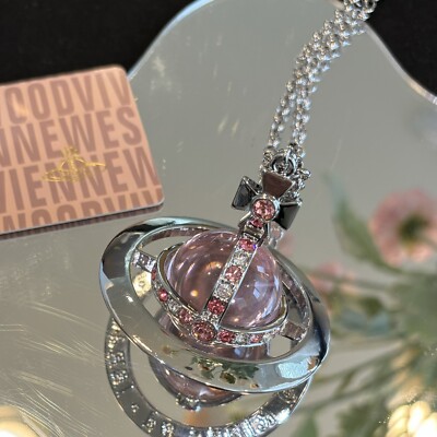 アクセサリー Vivian Westwood Pink Pearl Orb Necklace Vivienne Westwood Small Orb Necklace Pink x Silver Japan | eBay