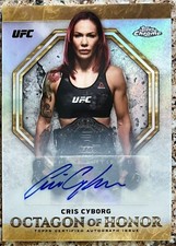 2019 Topps Chrome UFC CRIS CYBORG Octogan Of Honor Auto 1/5 #OH-CJ 🔥🔥