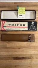 Kalimar F9 Tripod with Case Vintage Telescoping Portable Made In Japan Rare 