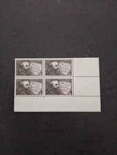 BLOC DE 4 N° 542 DE 1942 NEUF** COIN DE FEUILLE